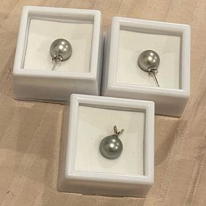 💯 14K Black Tahitian Pearl Earrings + Pendants